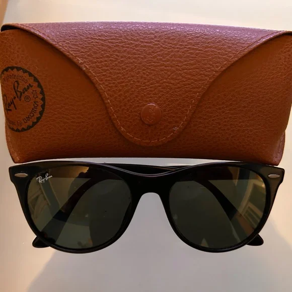 Ray-Ban Black Sunglasses with Brown Case
